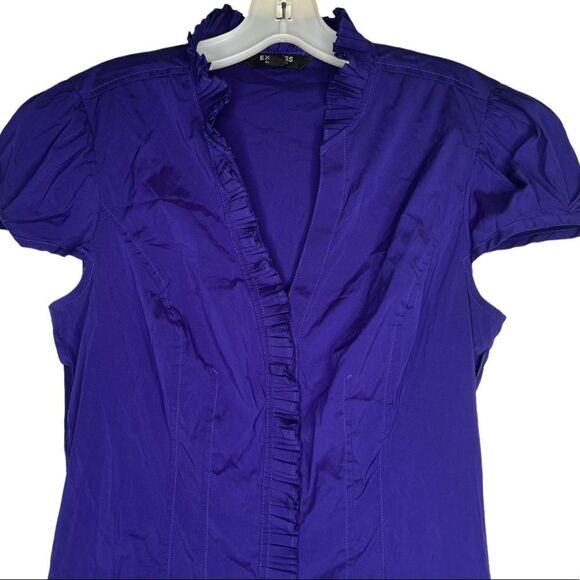 Express Elite Stretch Purple Top - Picture 2 of 6
